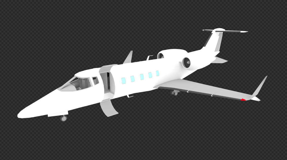 3D model of a business jet