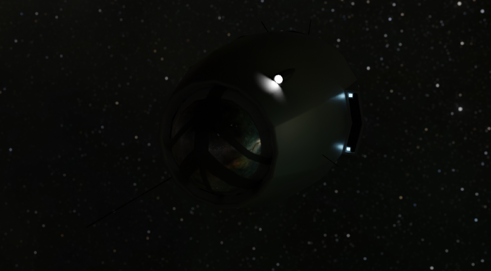 3D render of a capsule in space